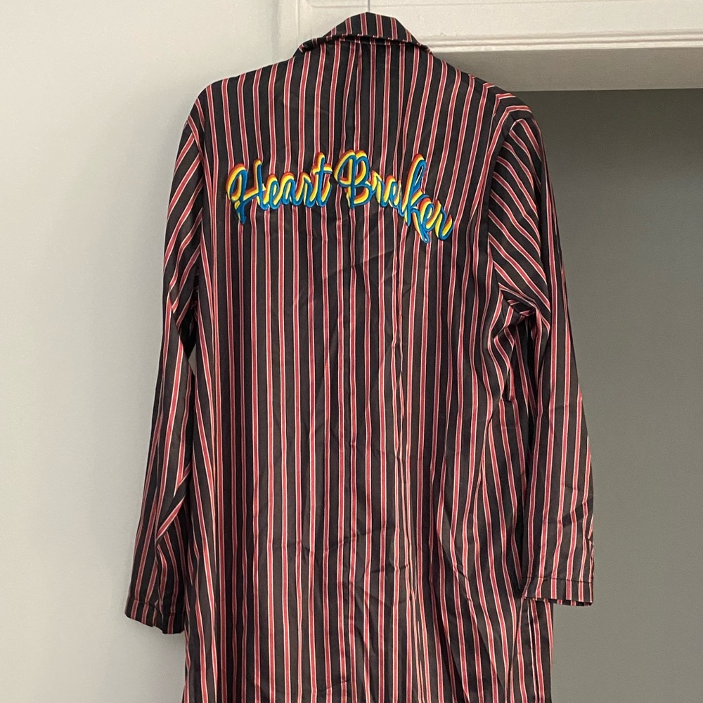 Heart breaker satin boxer’s style robe